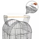 Large Arched Roof Metal Bird Cage with Stand WPA140-1